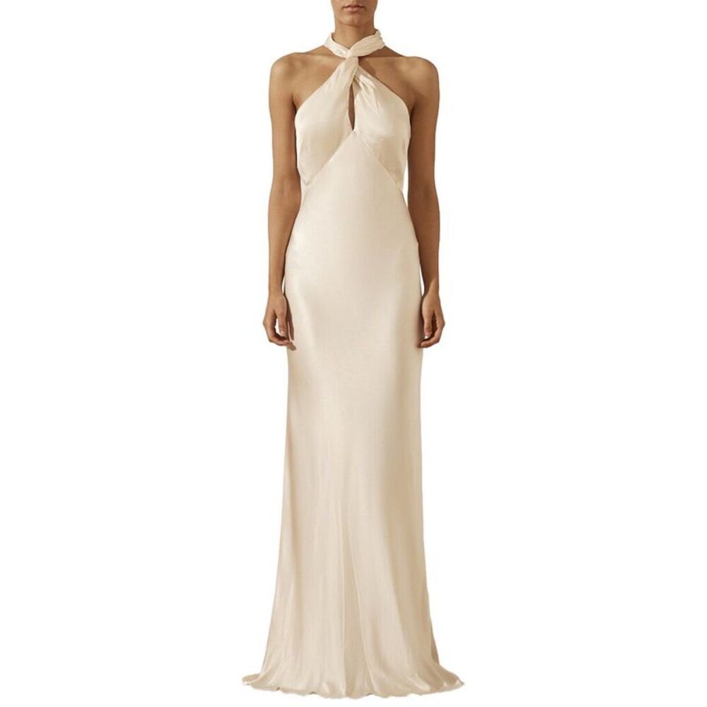 Shona Joy Womens  La Lune High Neck Twist Maxi Dress